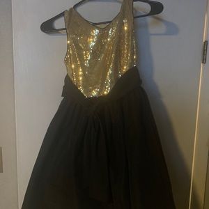 Elegant gold and black kids dress
